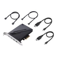 ASUS ThunderboltEX 4, PCIe, Mini DisplayPort, PCIe, Thunderbolt, USB 2.0, USB 3.2 Gen 2 (3.1 Gen 2), PCIe 3.0, Schwarz, PC, Intel Thunderbolt 4 JHL8540