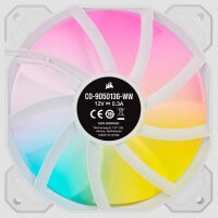 Corsair SP120 RGB ELITE, Ventilator, 12 cm, 400 RPM, 1500 RPM, 28 dB, 47,73 cfm