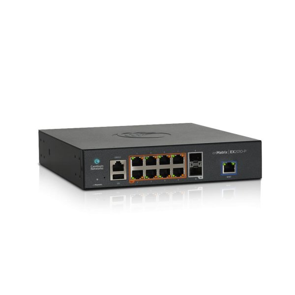 Cambium Networks cnMatrix EX2010-P, Managed, L2/L3, Gigabit Ethernet (10/100/1000), Power over Ethernet (PoE), Rack-Einbau, 1U