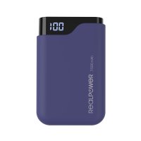 RealPower PB-7500C Navy Blue, 7500 mAh, Schwarz, Blau