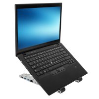 Targus AWU100005GL, Laptop-Ständer, Silber, Aluminium, 25,4 cm (10"), 39,6 cm (15.6"), USB 3.2 Gen 1 (3.1 Gen 1) Type-C