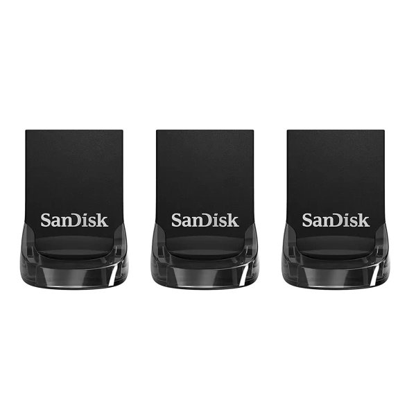 SanDisk Ultra Fit, 32 GB, USB Typ-A, 3.2 Gen 1 (3.1 Gen 1), 130 MB/s, Ohne Deckel, Schwarz