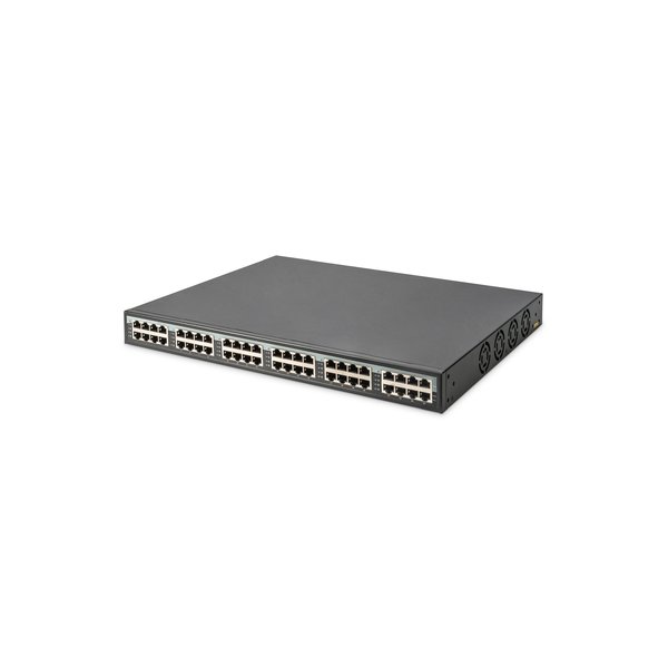 DIGITUS 24-Port Gigabit Ethernet PoE+ Injektor, 802.3af/at, 370 W