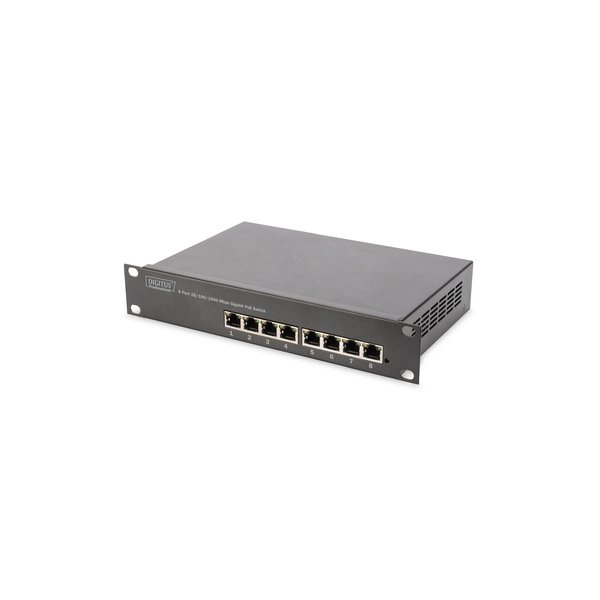 DIGITUS 8-Port Gigabit Netzwerkswitch, 10 Zoll, unmanaged