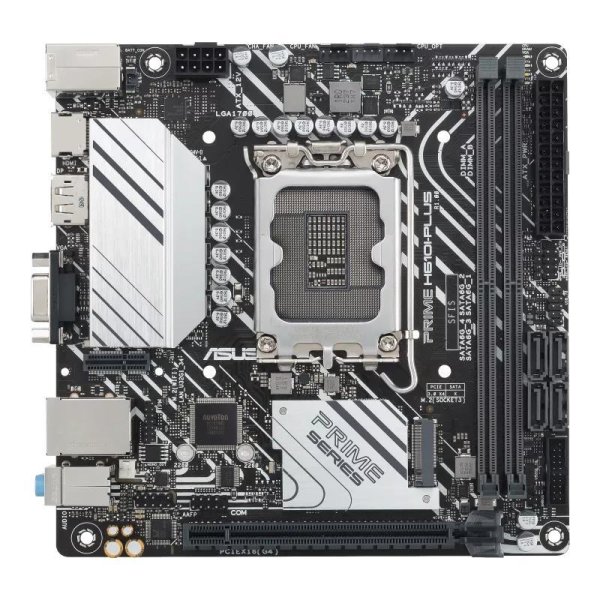 ASUS PRIME H610I-PLUS-CSM, Intel, LGA 1700, Intel® Celeron®, Intel® Core™ i3, Intel® Core™ i5, Intel® Core™ i7, Intel® Core™ i9,..., DDR5-SDRAM, 96 GB, DIMM