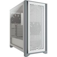 Corsair 4000D Airflow, Midi Tower, PC, Weiß, ATX, EATX, micro ATX, Mini-ITX, Kunststoff, Stahl, Gehärtetes Glas, Gaming