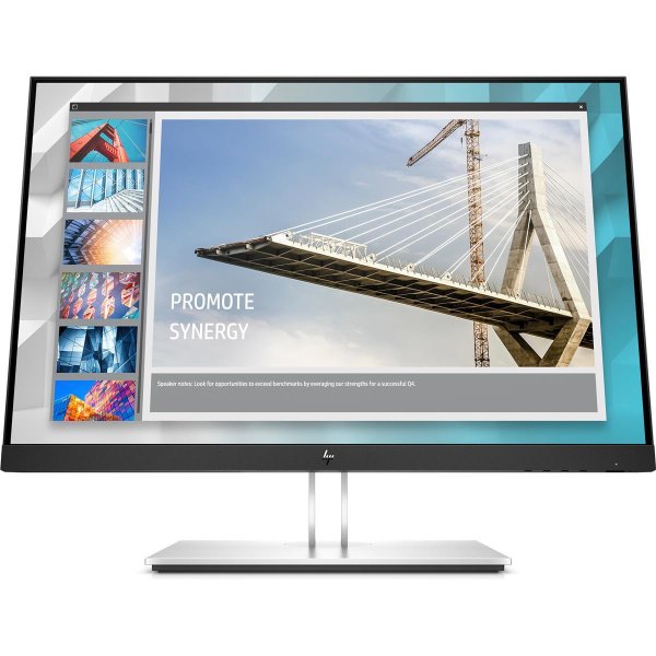 HP E-Series E24i G4, 61 cm (24"), 1920 x 1200 Pixel, WUXGA, 5 ms, Schwarz, Silber