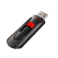 SanDisk Cruzer Glide, 32 GB, USB Typ-A, 2.0, Dia, 6,8 g, Schwarz, Rot