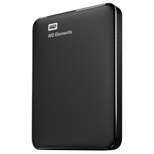 WD WD Elements Portable, 2 TB, 2.5", 3.2 Gen 1 (3.1 Gen 1), 5400 RPM, Schwarz