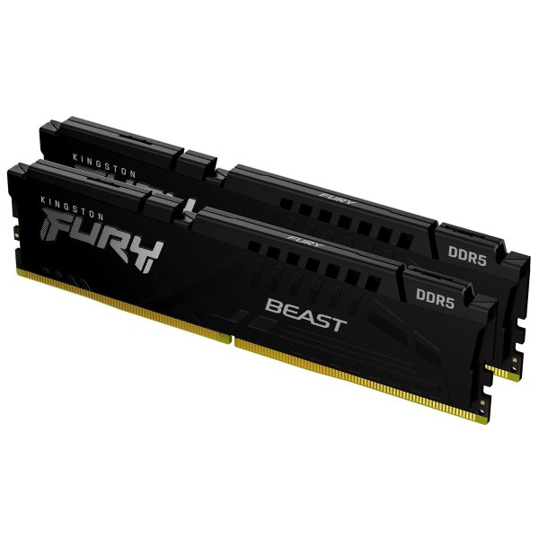 Kingston FURY Beast 64GB 5200MT/s DDR5 CL40 DIMM (2er-Kit) Black, 64 GB, 2 x 32 GB, DDR5, 288-pin DIMM