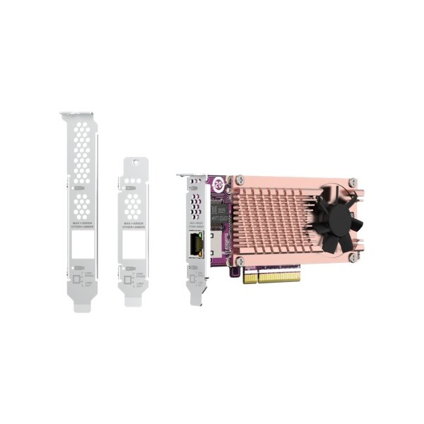 QNAP QM2 CARD, M.2, PCIe, Niedriges Profil, PCI 3.0, RJ-45, Silber