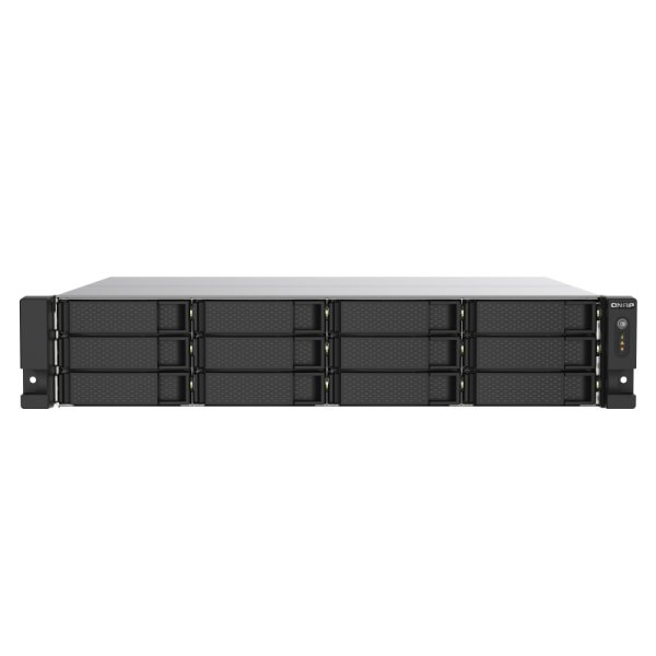 QNAP TS-1273AU-RP-8G, NAS, Rack (2U), Ryzen Embedded, V1500B, Aluminium, Schwarz