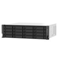 QNAP TS-1673AU-RP-16G, NAS, Rack (3U), Ryzen Embedded, V1500B, Schwarz, Grau