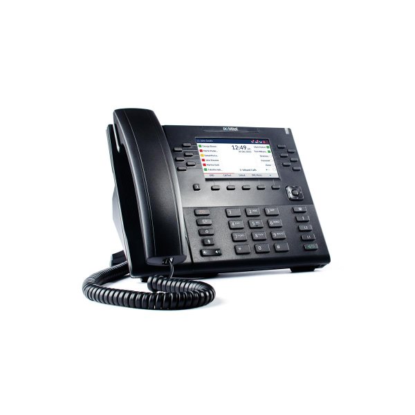 Mitel 80C00003AAA-A, IP-Telefon, Schwarz, Kabelgebundenes Mobilteil, Benutzer, 24 Zeilen, LCD