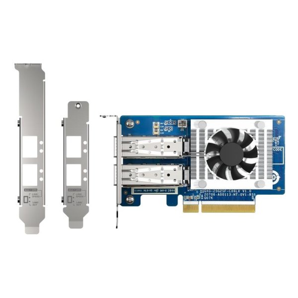 QNAP QXG-25G2SF-CX6, Eingebaut, Kabelgebunden, PCI Express, Faser, 25000 Mbit/s