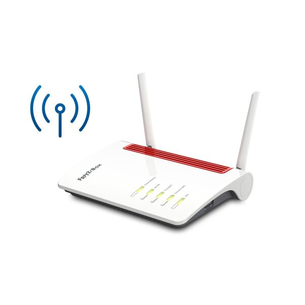 AVM FRITZ!Box 6850 LTE - Wi-Fi 5 (802.11ac) - Dual-Band (2,4 GHz/5 GHz) - Eingebauter Ethernet-Anschluss - 3G - Rot - Weiß - Tabletop-Router