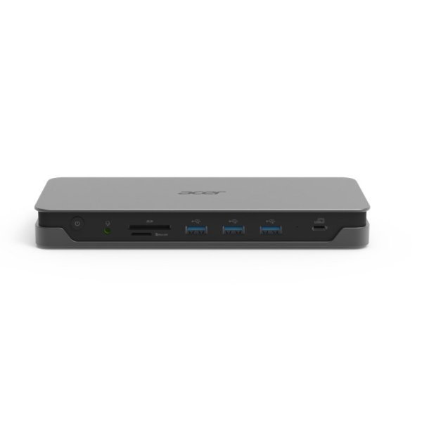 Acer USB Type-C Gen 1 Dock, Kabelgebunden, USB 3.2 Gen 1 (3.1 Gen 1) Type-C, 10,100,1000 Mbit/s, Grau, SD, Kensington