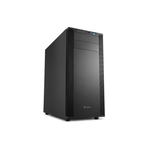 Sharkoon M25-V, Midi Tower, PC, Schwarz, ATX, micro ATX, Mini-ITX, Metall, 16,7 cm