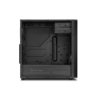 Sharkoon M25-V, Midi Tower, PC, Schwarz, ATX, micro ATX, Mini-ITX, Metall, 16,7 cm