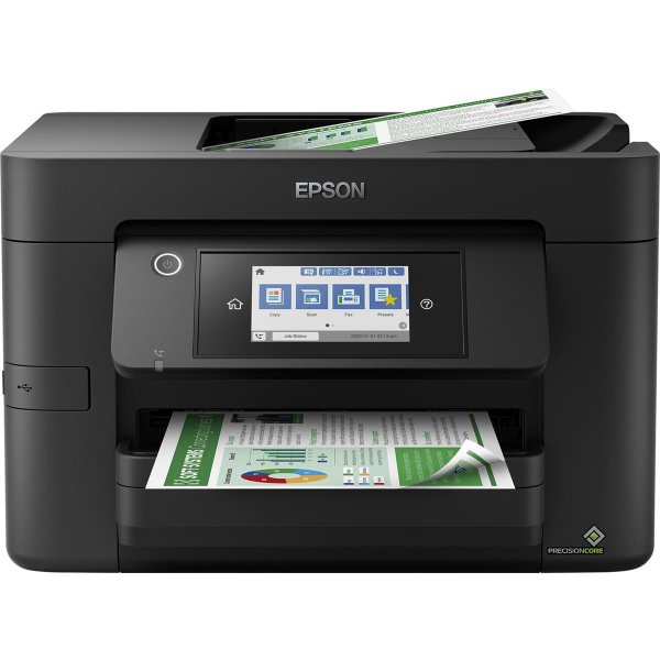 Epson WorkForce Pro WF-4820DWF, Tintenstrahl, Farbdruck, 4800 x 2400 DPI, Farbscan, A4, Schwarz