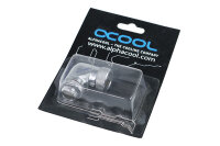 Alphacool 17056, Anpassung, Messing, Chrom, 1/4 Zoll, 90°, 30 mm