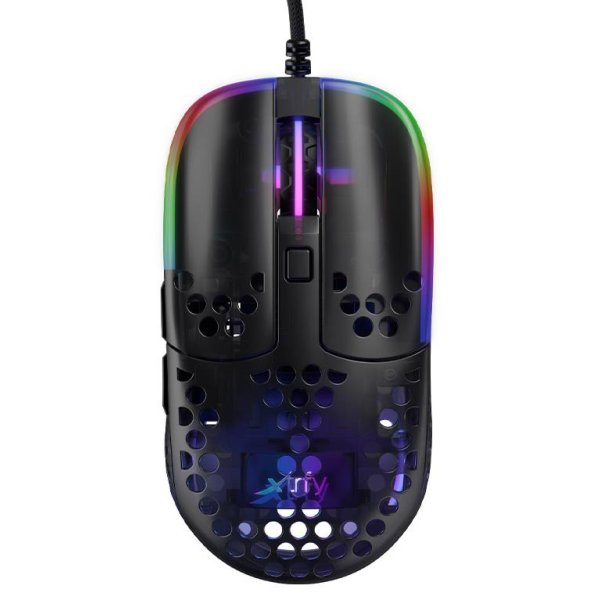 Cherry XTRFY MZ1 Gaming Maus - schwarz - Maus - Optisc, Beidhändig, Optisch, USB Typ-A, 16000 DPI, Schwarz