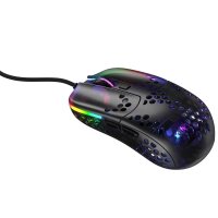 Cherry XTRFY MZ1 Gaming Maus - schwarz - Maus - Optisc, Beidhändig, Optisch, USB Typ-A, 16000 DPI, Schwarz