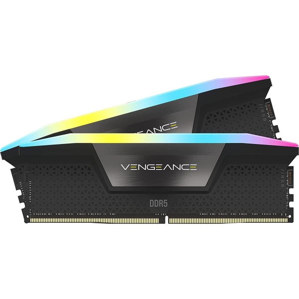 Corsair Vengeance 32GB (2K) DDR5 5200MHz RGB B, 32 GB, 2 x 16 GB, DDR5, 5200 MHz, 288-pin DIMM, Schwarz