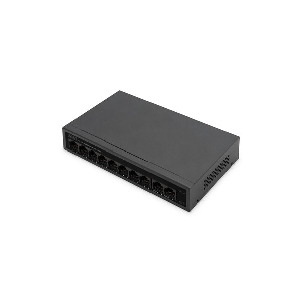 DIGITUS 8- Port Fast Ethernet PoE Netzwerkswitch, Desktop, unmanaged, 60 W, af/at