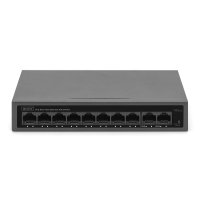 DIGITUS 8- Port Fast Ethernet PoE Netzwerkswitch, Desktop, unmanaged, 60 W, af/at