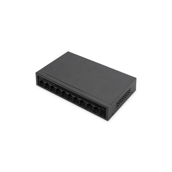 DIGITUS 8- Port Gigabit PoE Netzwerkswitch, Desktop, unmanaged, 60 W, af/at