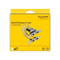 Delock 90410, PCIe, RS-232, Niedriges Profil, PCIe 1.1, RS-232, Grün