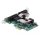 Delock 90410, PCIe, RS-232, Niedriges Profil, PCIe 1.1, RS-232, Grün