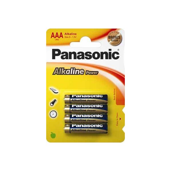 Panasonic LR03APB, Einwegbatterie, AAA, Alkali, 1,5 V, 4 Stück(e), Blau, Gold