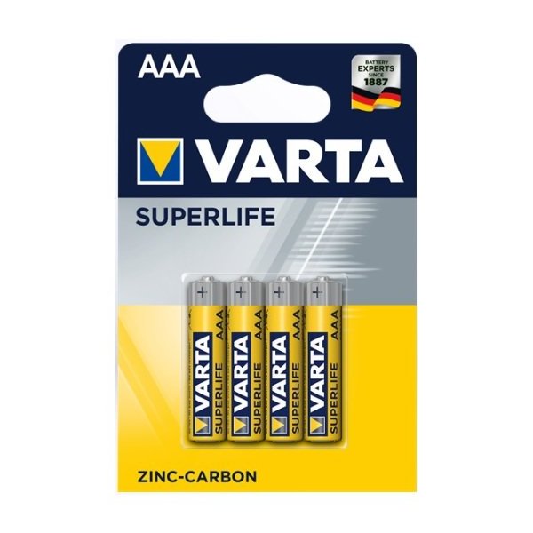 Varta Superlife AAA, Einwegbatterie, AAA, Alkali, 1,5 V, 4 Stück(e), Mehrfarbig