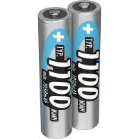 Ansmann 1x2 NiMH 1100 mAh Micro / AAA / HR03, AAA, Nickel-Metallhydrid (NiMH), 10.5 x 44.5