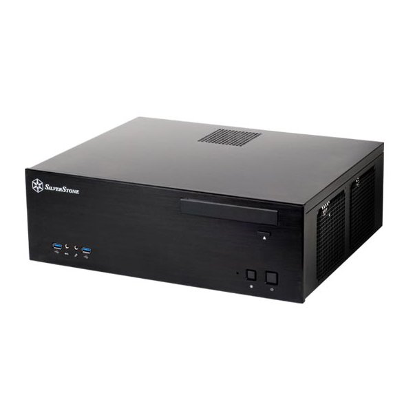 SilverStone SST-GD04B, HTPC, PC, Schwarz, DTX, micro ATX, Mini-ITX, Aluminium, SECC, 1x 120 mm, 2x 120 mm