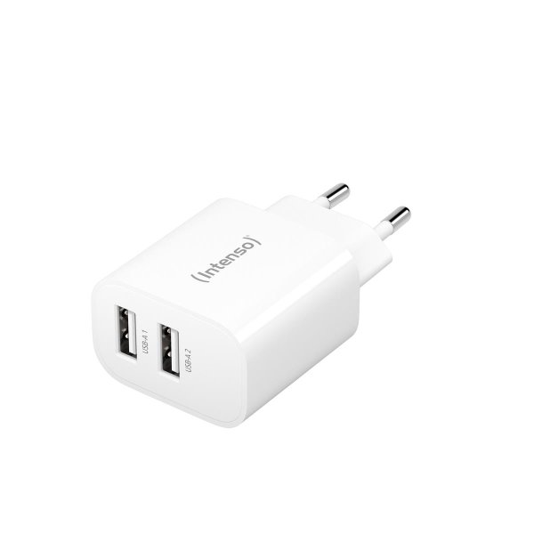 Intenso POWER ADAPTER 2XUSB-A/7802412, Drinnen, AC, 5 V, Weiß