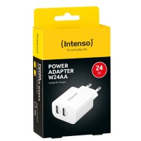 Intenso POWER ADAPTER 2XUSB-A/7802412, Drinnen, AC, 5 V, Weiß