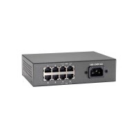 LevelOne 8-Port-Fast Ethernet-PoE-Switch, 4 Ports RJ45, 4 Ports RJ45 PoE Plus, 61.6W, Fast Ethernet (10/100), Vollduplex, Power over Ethernet (PoE), Rack-Einbau