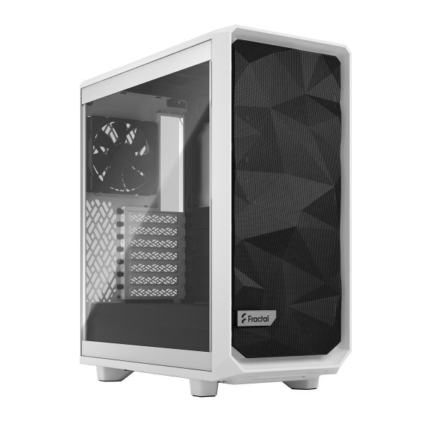 Fractal Design Meshify 2 Compact, Tower, PC, Weiß, ATX, micro ATX, Mini-ITX, Stahl, Gehärtetes Glas, Gaming