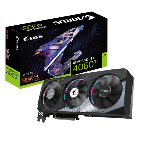 Gigabyte AORUS GeForce RTX 4060 Ti ELITE 8G, GeForce RTX 4060 Ti, 8 GB, GDDR6, 128 Bit, 7680 x 4320 Pixel, PCI Express 4.0