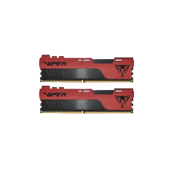 PATRIOT Memory Viper Elite PVE2432G320C8K, 32 GB, 2 x 16 GB, DDR4, 3200 MHz, 288-pin DIMM, Schwarz, Rot