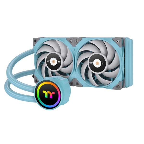 Thermaltake CL-W319-PL12TQ-A, All-in-One-Flüssigkeitskühler, 12 cm, 500 RPM, 2000 RPM, 22,3 Sone, Türkis