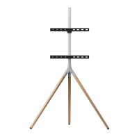 One for All Tripod WM 7472, 165,1 cm (65"), 200 x 100 mm, 400 x 400 mm, 0 - 360°, 360°, Eiche, Silber, Grau