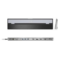 j5create JCD543-N USB-C™ dreifach Display Docking Station, Kabelgebunden, USB 3.2 Gen 1 (3.1 Gen 1) Type-C, 100 W, 10,100,1000 Mbit/s, IEEE 802.3, IEEE 802.3ab, IEEE 802.3az, IEEE 802.3u, IEEE 802.3x, Schwarz, Silber