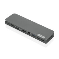 Lenovo USB-C Mini Dock, Kabelgebunden, USB 3.2 Gen 1 (3.1 Gen 1) Type-C, 3,5 mm, 10,100,1000 Mbit/s, Grau, CB, BSMI, SII, CU, Ukraine, Kvalitet, LOA, NOM, cULus, FCC, ICES, CE, RCM, VCCI, KCC, EAC