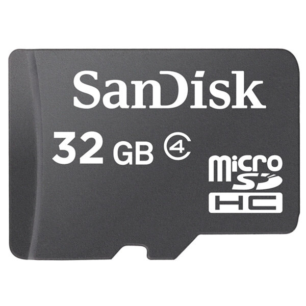 SanDisk microSDHC 32GB - 32 GB - MicroSDHC - Klasse 4 - 4 MB/s - Gefrierbeständig - Schockresistent - Wasserfest - Schwarz