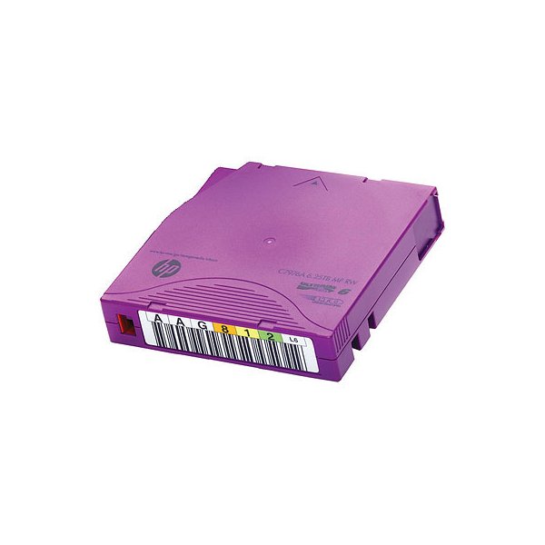 HPE C7976AN, Leeres Datenband, LTO, 6,25 TB, 30 Jahr(e), Violett, 400 MB/s