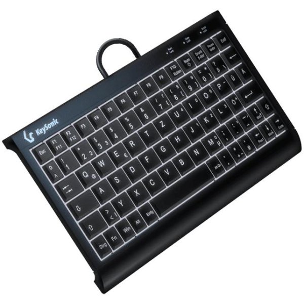 MaxPoint KSK-3011ELC Super-Mini Tastatur DE-Layout integrierter Numernblock